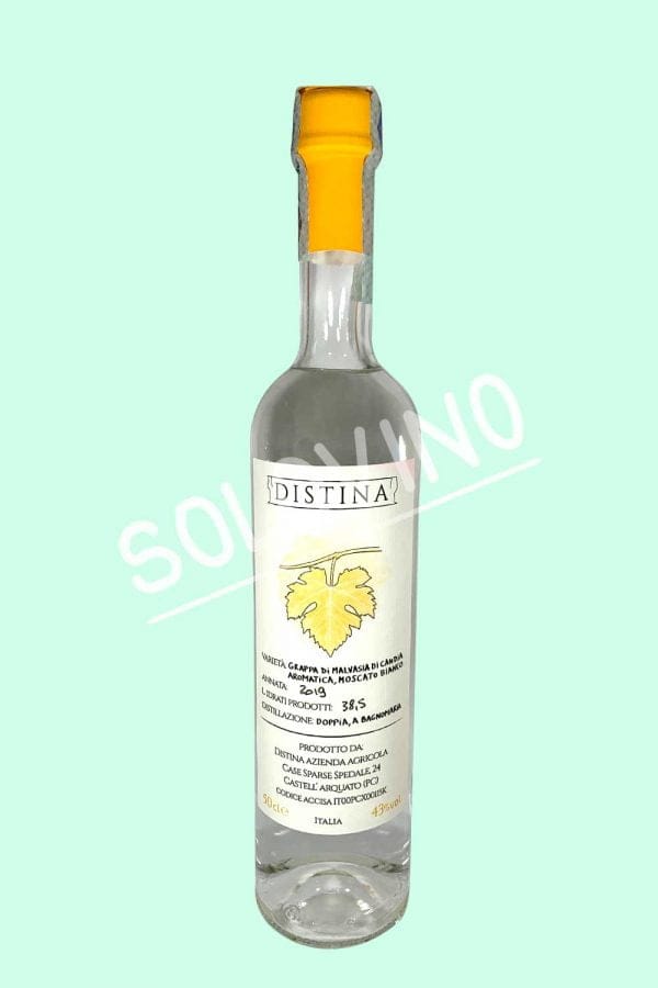 grappa distina malvasia di Candia aromatica e moscato